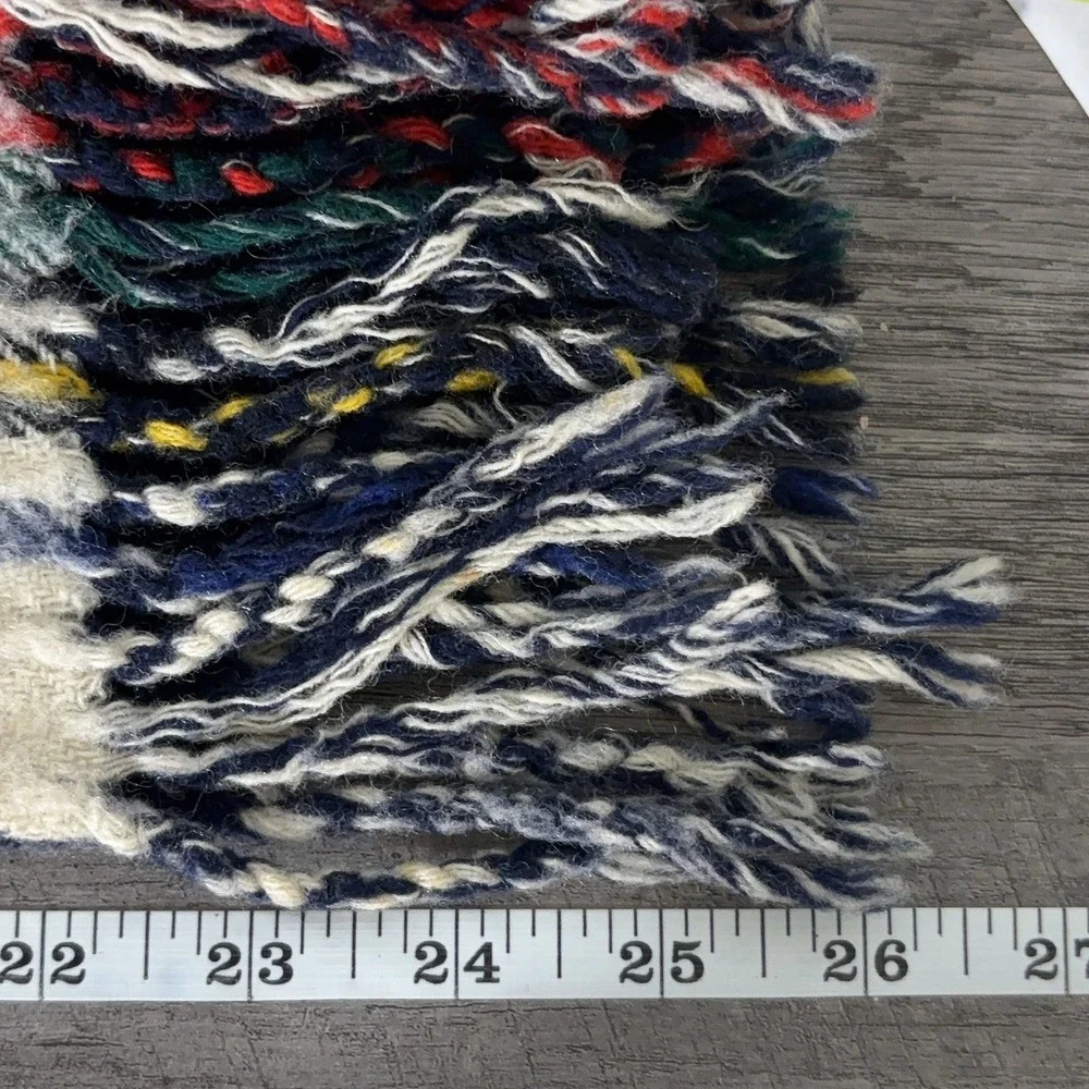 VTG Sibley Lindsay & Curr Wool Fringe Reversible Blanket Tartan Plaid England